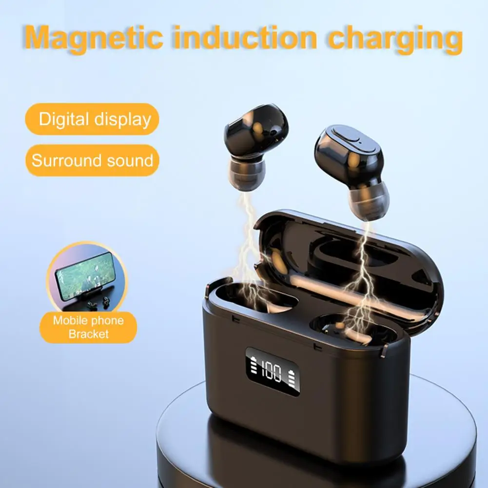 

J22 TWS Bluetooth 5.1 Wireless Headphone Power Display 9D stereo bass motion in-ear earplug Bluetooth headphone charging case