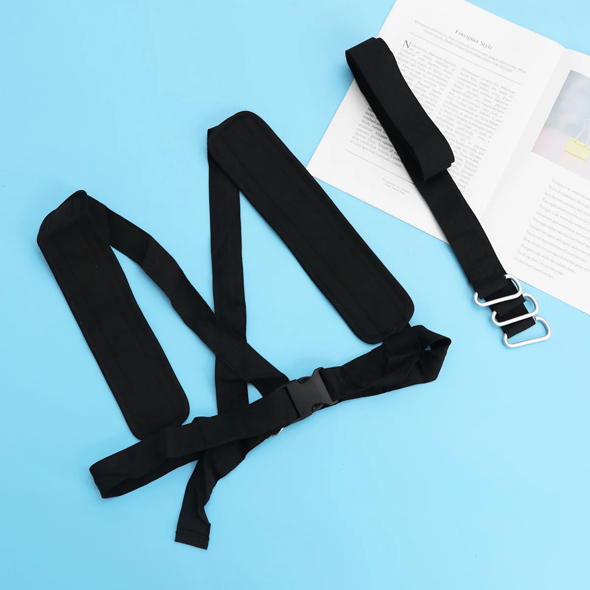 

42x84cm Running Resistance Belt Training Band Exercise Belt Fitness Device Training Tools (Black)