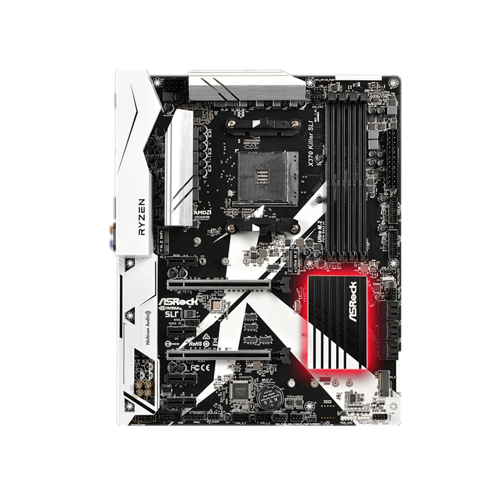 

X370 Motherboard AM4 ASRock X370 Killer SLI DDR4 64GB PCI-E 3.0 USB3.0 2×M.2 SATA III ATX For AMD Ryzen/7th Gen A-Series cpu