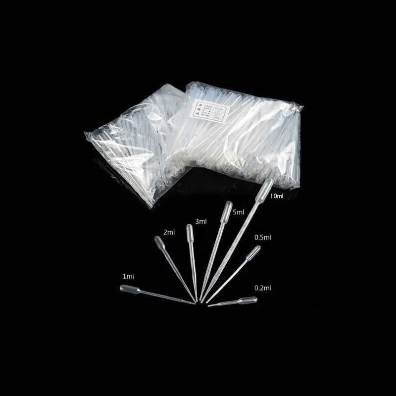 

100 Pcs/lot Plastic Disposable Graduated Transfer Pipettes Eye Dropper Set For Lab Supplies 2ml