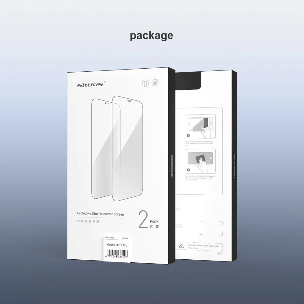 NILLKIN 2 PCS For Xiaomi 12 Pro 12X 12S 12S Pro 12S Ultra Screen Protector Impact Resistant Plexiglass Film  Back Cover