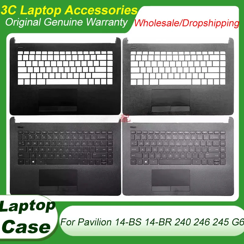 Фото Новая американская клавиатура для HP Pavilion 14-BS 14-BR 240 G6 246 245 G6 TPN-Q186, верхний чехол с упором для рук и клавиатурой для замены клавиатуры №1