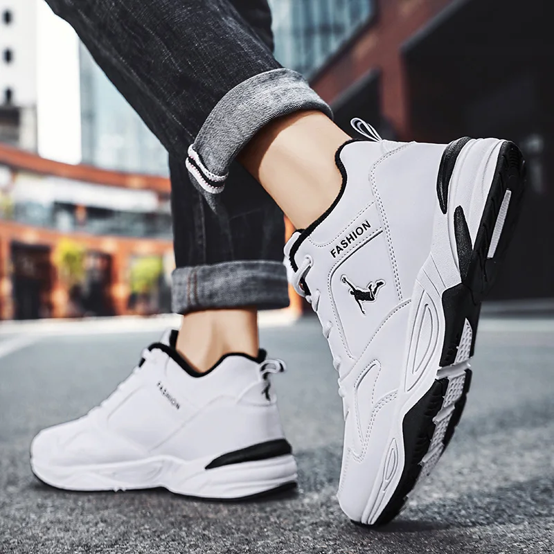 Men's Basketball Shoes Winter Waterproof Leather Sneakers Man Durable Non-slip Outsole Gym Training Outdoor Basketball Sneakers