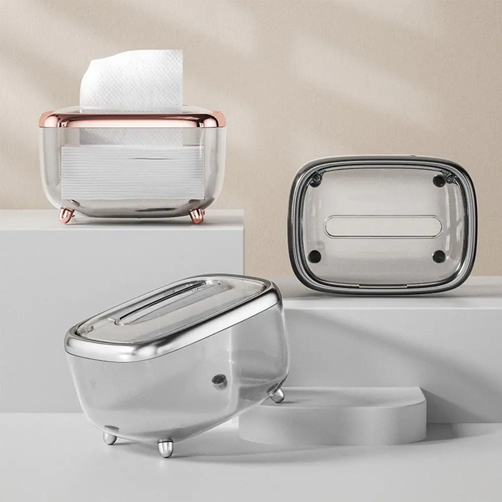 

Creative Seat Type Plastic Tissue Storage Box Household Family Tissue Sundries Living Container Box Storage Room Desktop O4Z3