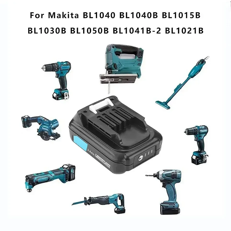 Литий-ионная аккумуляторная батарея для Makita BL1021B BL1020 BL1016 BL1015 BL104 DF331D 12 В 10 8 в 3000 мАч