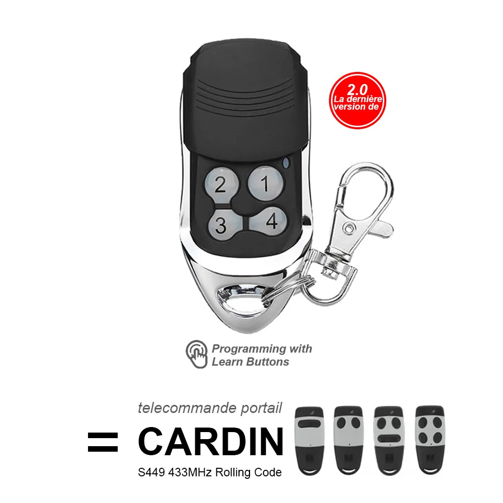 

Cardin For S449 QZ2 QZ4 Rolling Code 433mhz Garage Door Gate Remote Control