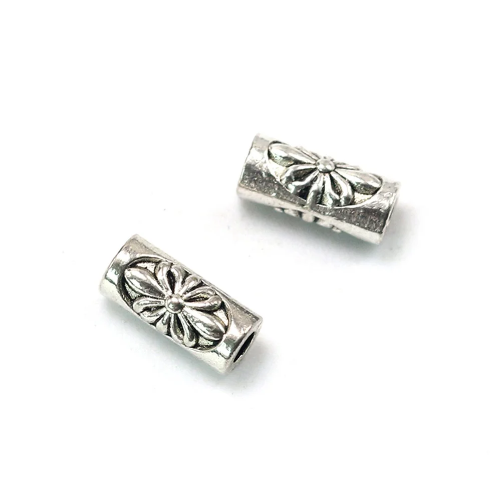 

50pcs Pendants For Necklaces Alloy Retro Beads Pendants DIY Charms Jewelry Making Accessory for Necklace Bracelet ( Silver)