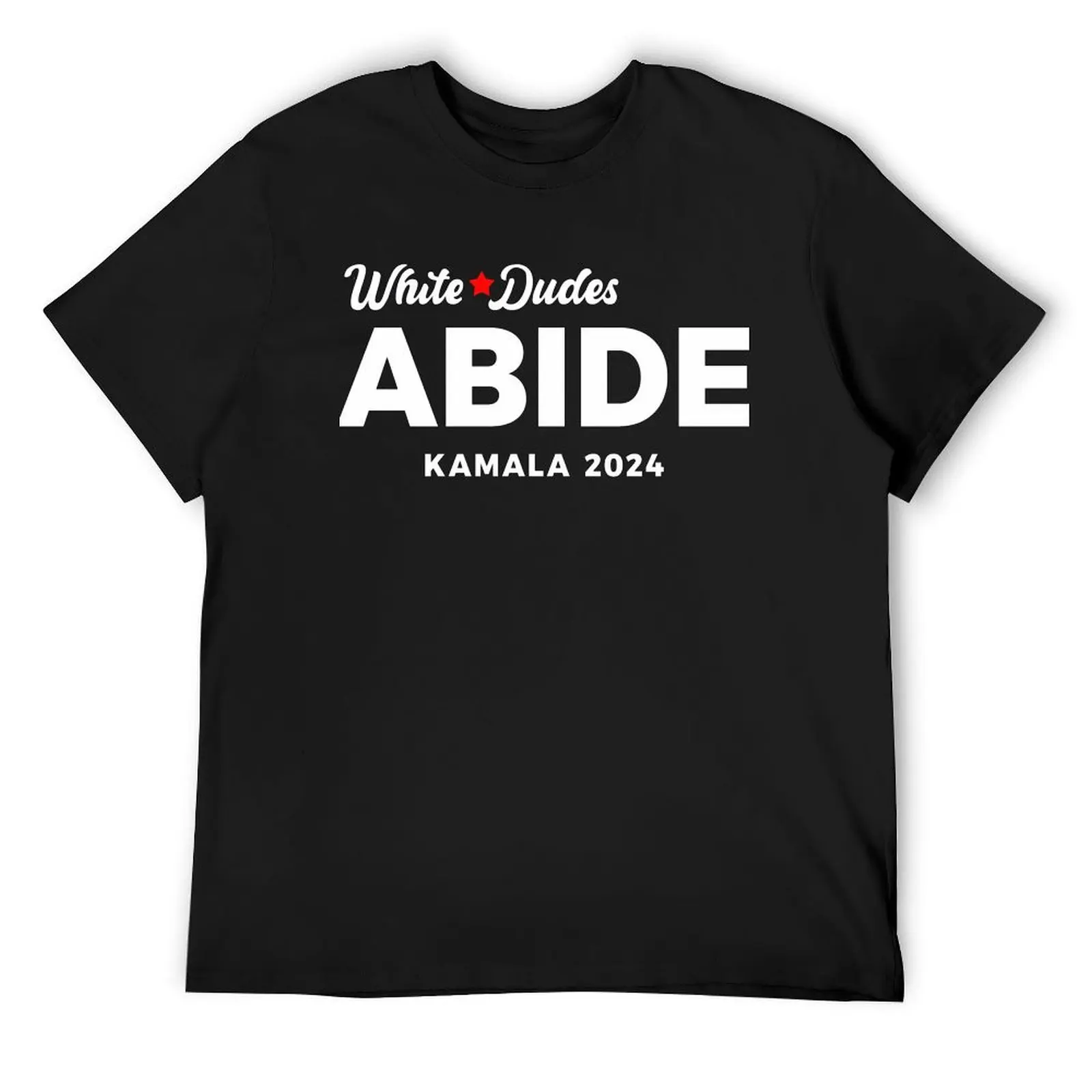 Белая футболка Dudes for Harris Abide Kamala 2024 винтажная одежда для любителей спорта мужские