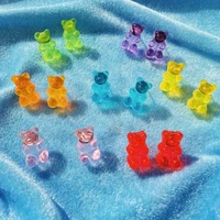 cartoon gummy bear stud earrings for women girl candy jelly earring ear studs jewelry handmade