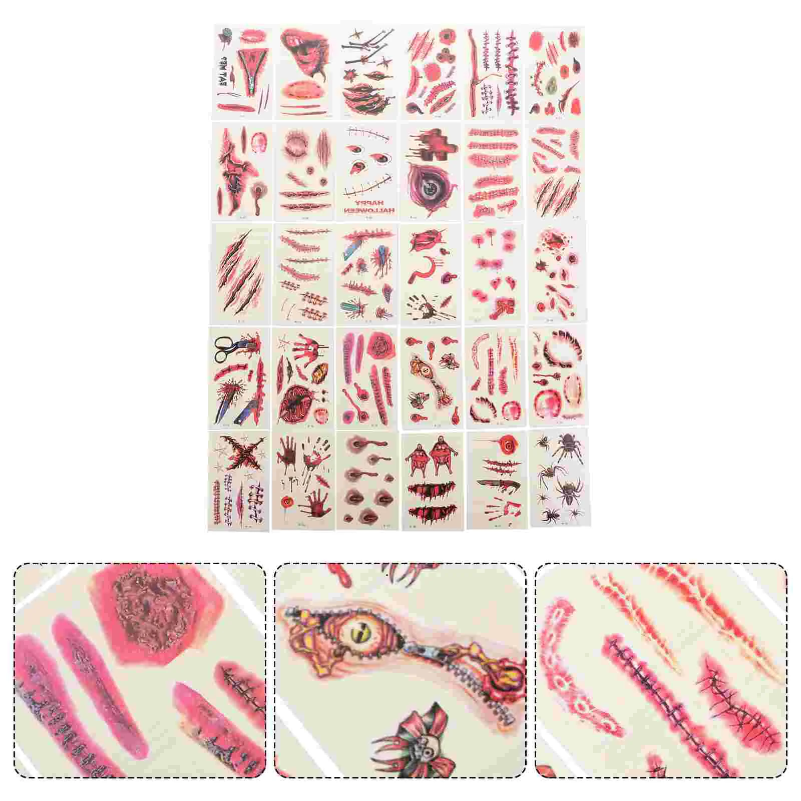 

30 шт., прочные наклейки для татуировок