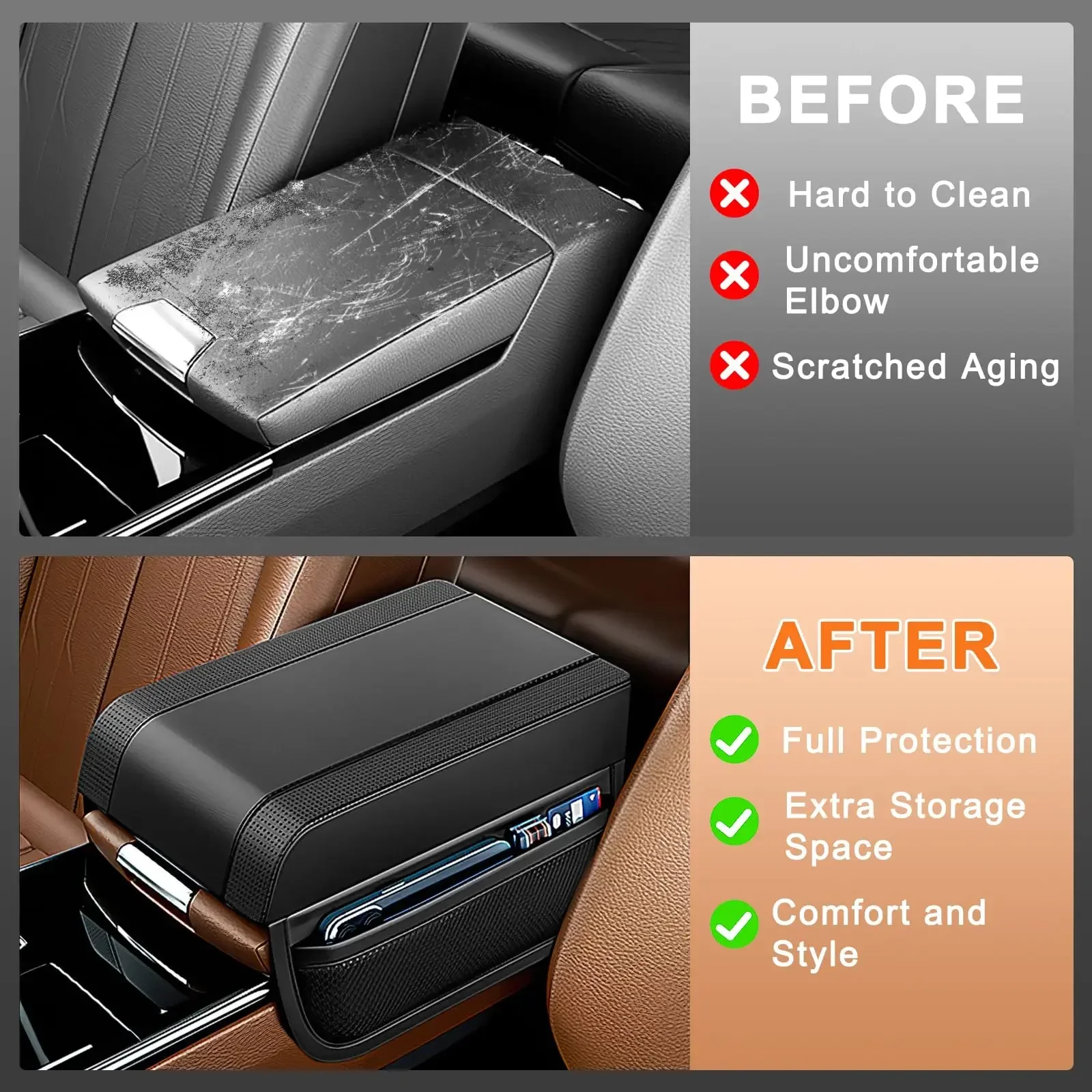 Высококачественная автомобильная магнитная подушка для подлокотника с эффектом