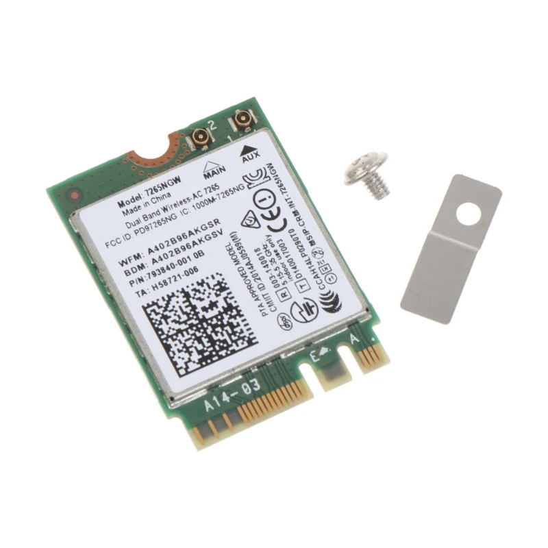 

7265 7265NGW Half Mini PCI-e WIFI Wlan + Bluetooth-compatible 4.0 Card for Win 7