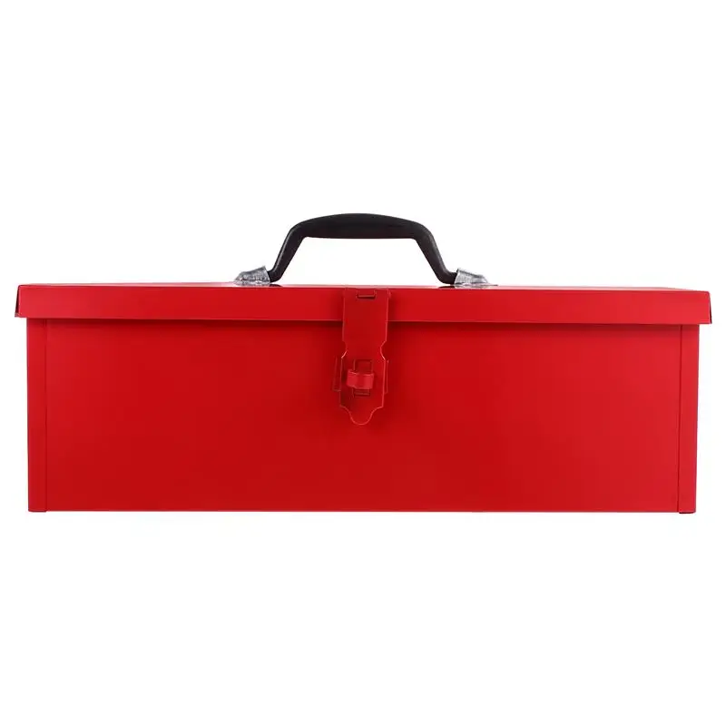 

1Pc Iron Sheet Tool Box Household Tool Storage Case Red Portable Toolbox