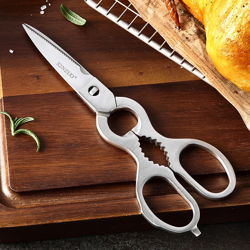 

Stainless steel multifunctional kitchen scissors Removable powerful chicken bone scissors Fish killing multifunctional scissors