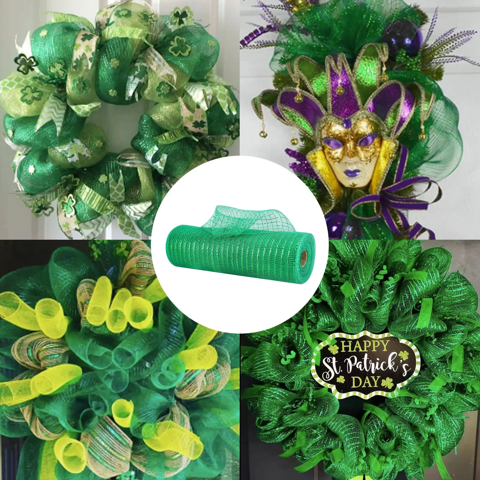 2 Упаковки Зеленая Полиэфирная Лента Для Рождественских Украшений Свадебные