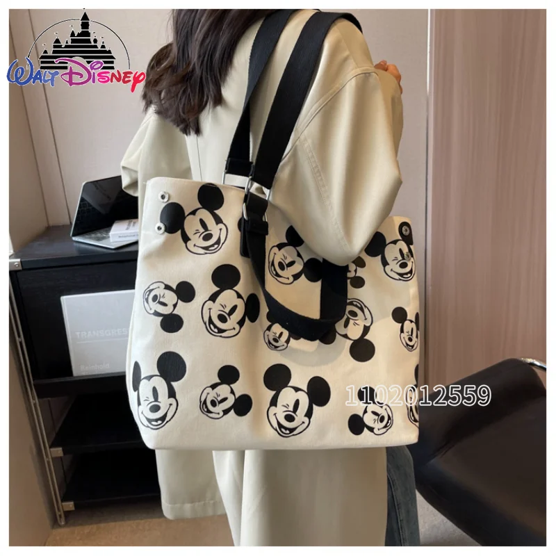 Disney Mickey New Women's Handbag Luxury Brand Women's Shoulder Bag Cartoon Fashion Tote Bag Large Capacity High Quality