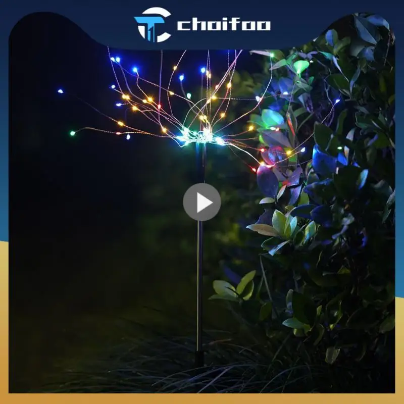 

Waterproof Decorative Light Wedding Decoration Fireworks Lights 2 Modes Solar Lights Outdoor 90/120/150 Led For Garden Festival