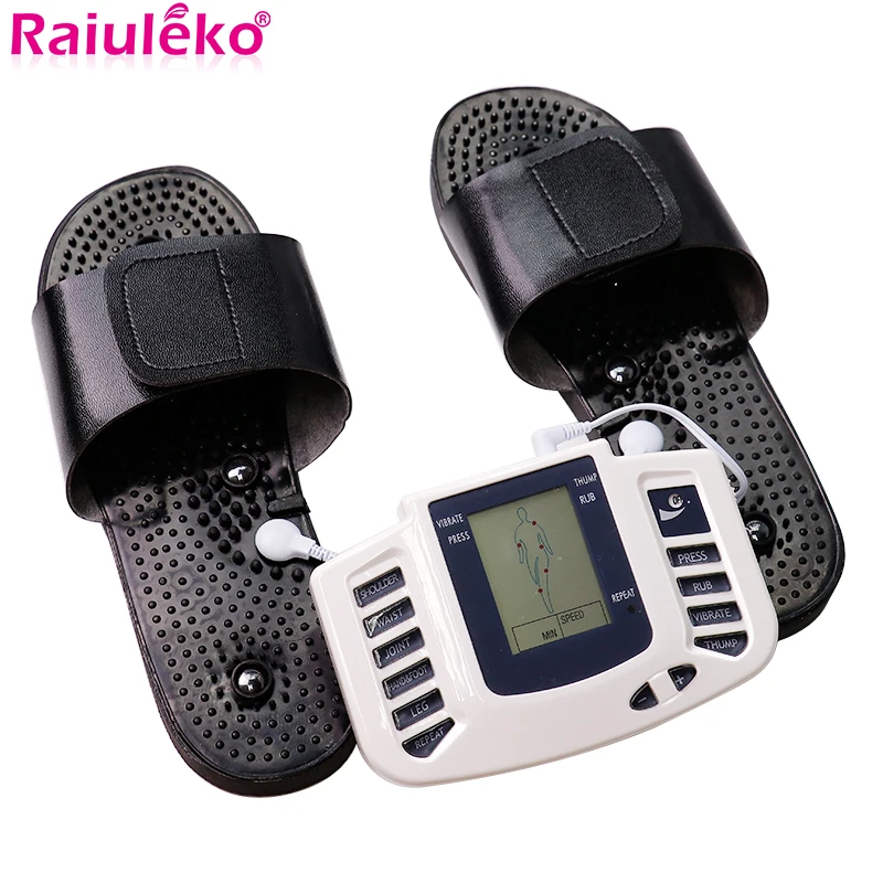 Tens Muscle Stimulator Electric Slipper Massager Gua Sha Acupuncture Pulse Therapy Machine Foot Relaxation Ems Fat Burne |