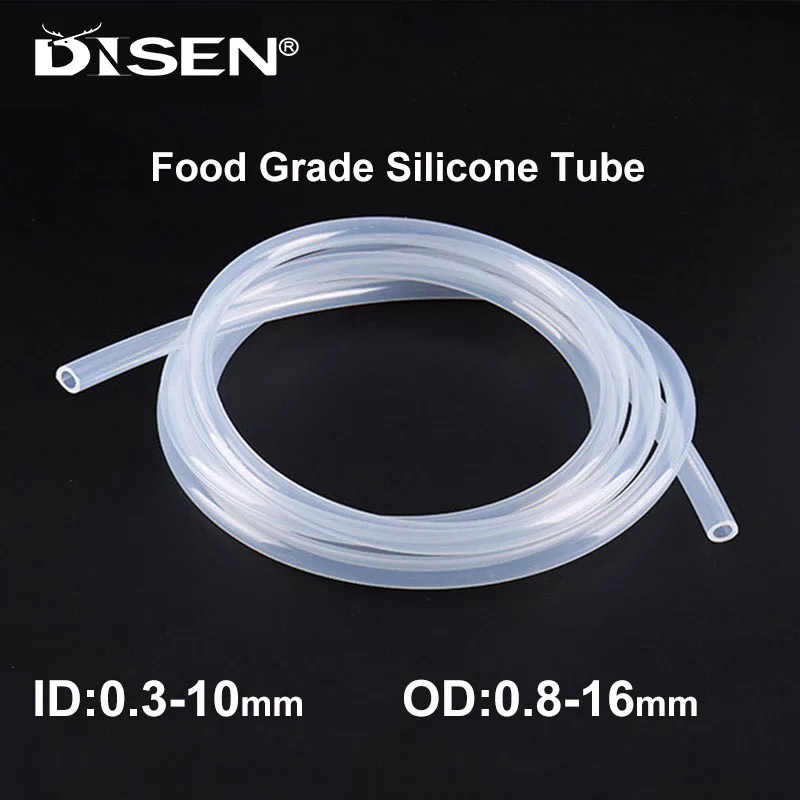 

1/2/3Meters Food Grade Transparent Rubber Hose Flexible Soft Silicone Tubing Pipe For Aquarium ID0.3-10mm OD0.8-16mm