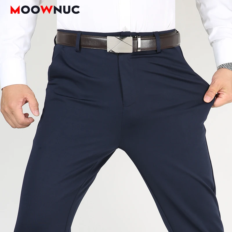 

Summer Men's Casual Pants 2022 New Fit Straight Branded Sports Fashion For Men Trousers Thin Cotton Solid Full-length MOOWNUC