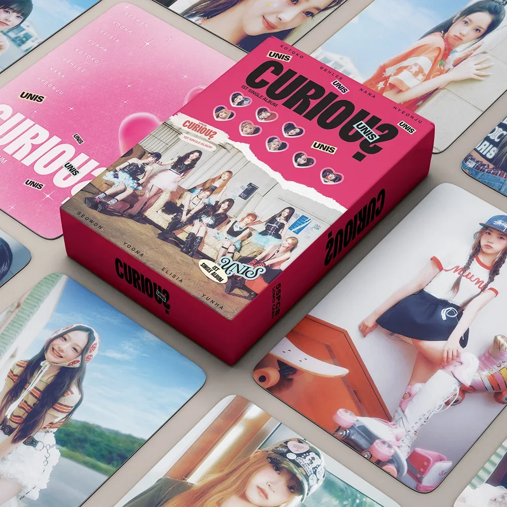 55 шт./набор Kpop UNIS LOMO Card 1-я одинарная любопытная Нана фотооткрытки для поклонников