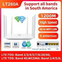 LT260A 1200Mbps VPN Dual-Frequency 2.4Ghz&5.8Ghz Modem 4G Wifi Router US with SIM Card Slot LTE Mobile Hotspot RJ45 Port for PC