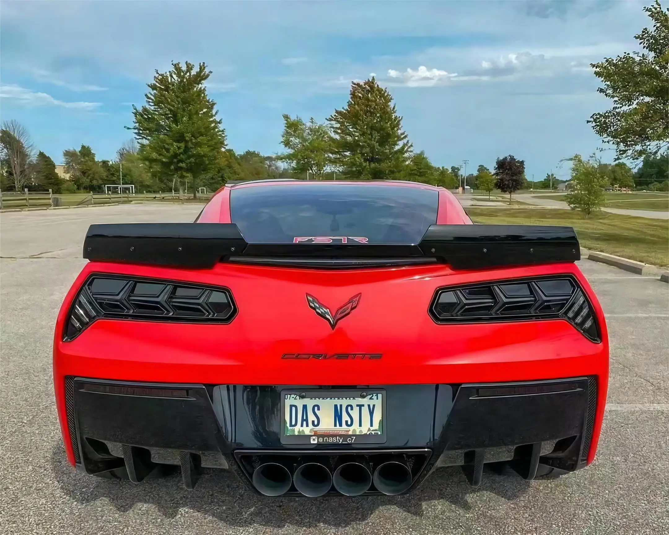 Автомобильный спойлер из углеродного волокна для Chevrolet Corvette C7 Z06 2012 -2018