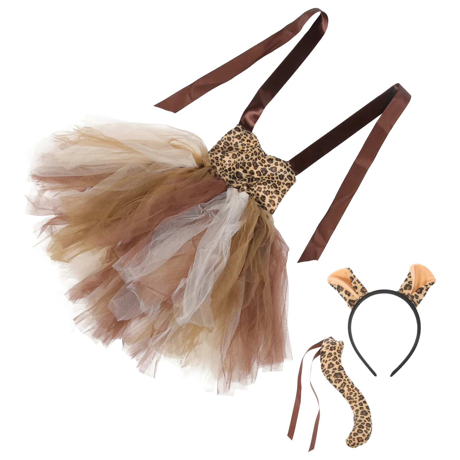 

Role Play Costumes Kids Leopard Dress Outfit Christmas Children Fairy Tale Girl