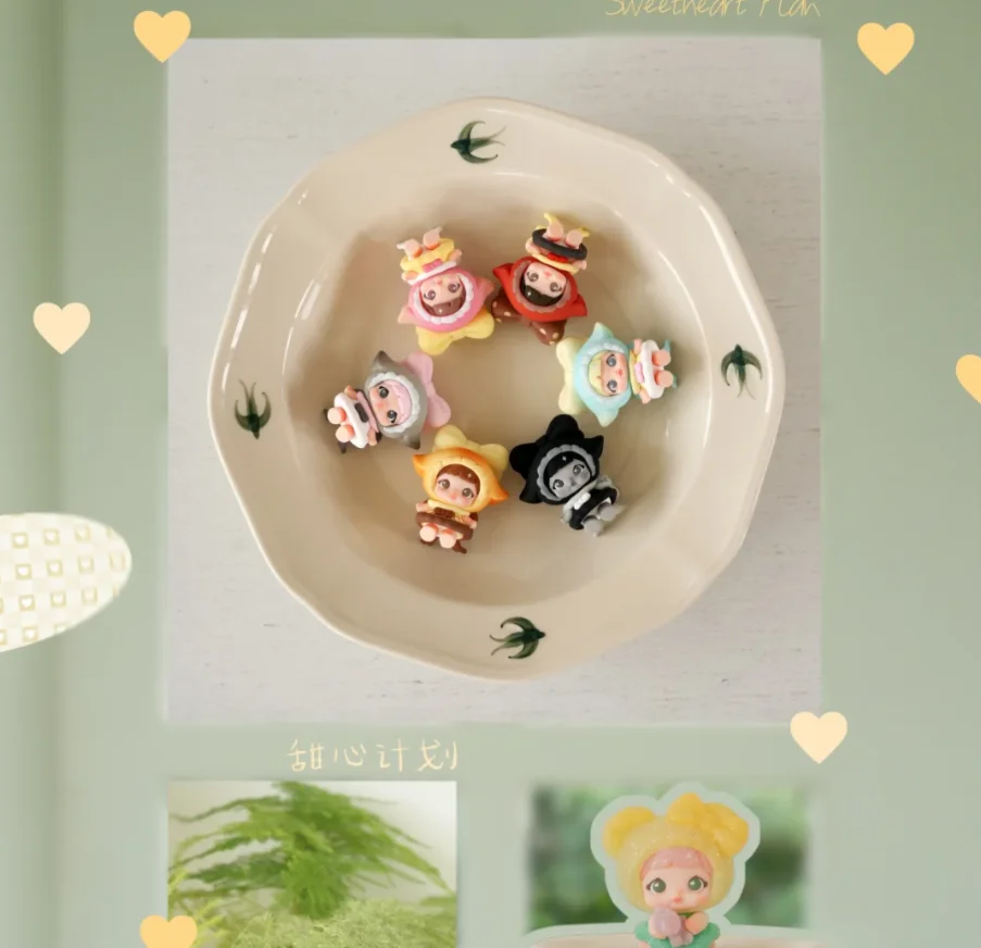 Фото Оригинальный новый брелок-кукла Nommi Sweetheart Plan Blind Box, милая настольная фигурка, трендовый коллекционный сюрприз-подарок для девочек-подростков №3