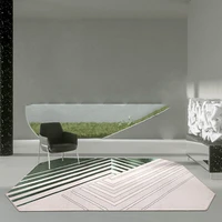 modern minimalist irregular living room carpet bedroom bedside laser cut rugs line home floor mat coffee table mat hallway rug