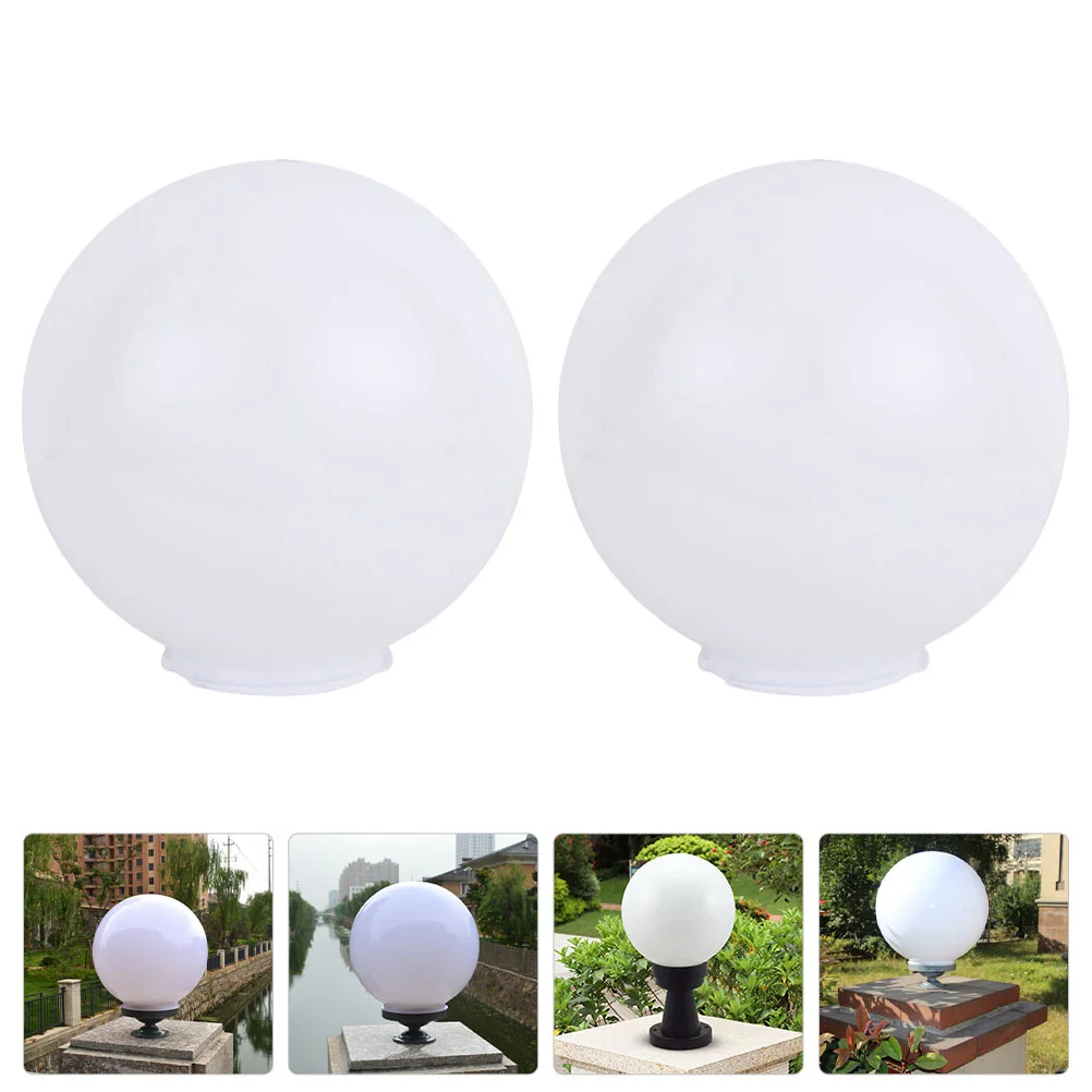 

2 Pcs Fence Lampshade Home Acrylic Light Pendant Cover White Ceiling Glass Shades Accessories Hanging Fashion