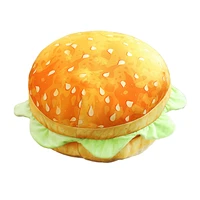 burger plush pillow food shape soft lumbar back cushion cute funny decorative pillow food plush stuffed pillow for home decor