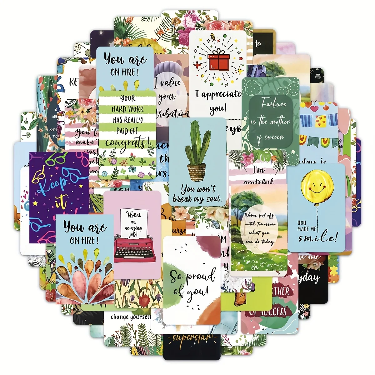 

72 шт. Вдохновляющие подтверждающие карты для ежедневной мотивации — поощрительные открытки для женщин и мужчин