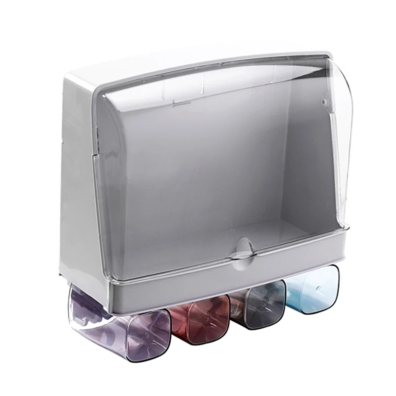 

Large Toothbrush Holder Free Punch Mouthwash Holder Storage Set