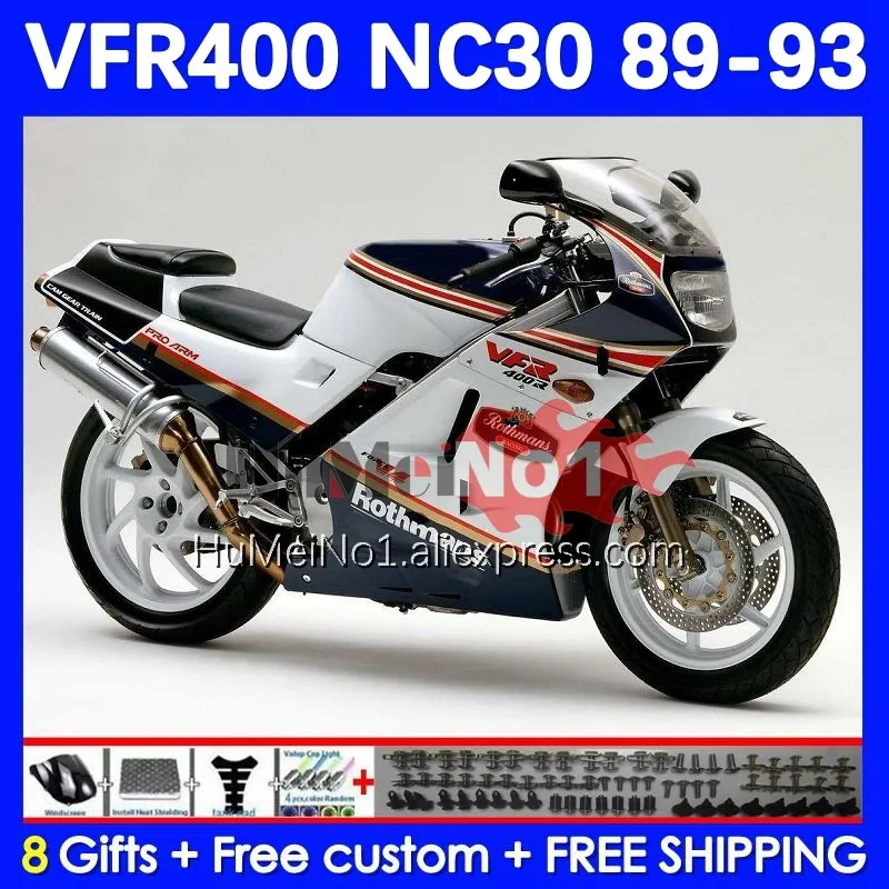 

VFR400R For HONDA VFR400 RVF VFR 400 R 400R NC30 89 90 91 92 93 151No.35 RVF400R 1989 1990 1991 1992 1993 Fairings blue dark