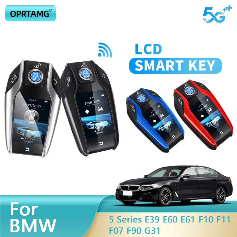 

OPRTAMG Car Smart LCD Key Remote Smart Key For BMW 5 Series E39 E46 E60 E61 F10 F11 F07 F90 G31 520i 525i 528i 530i 535i Car Key