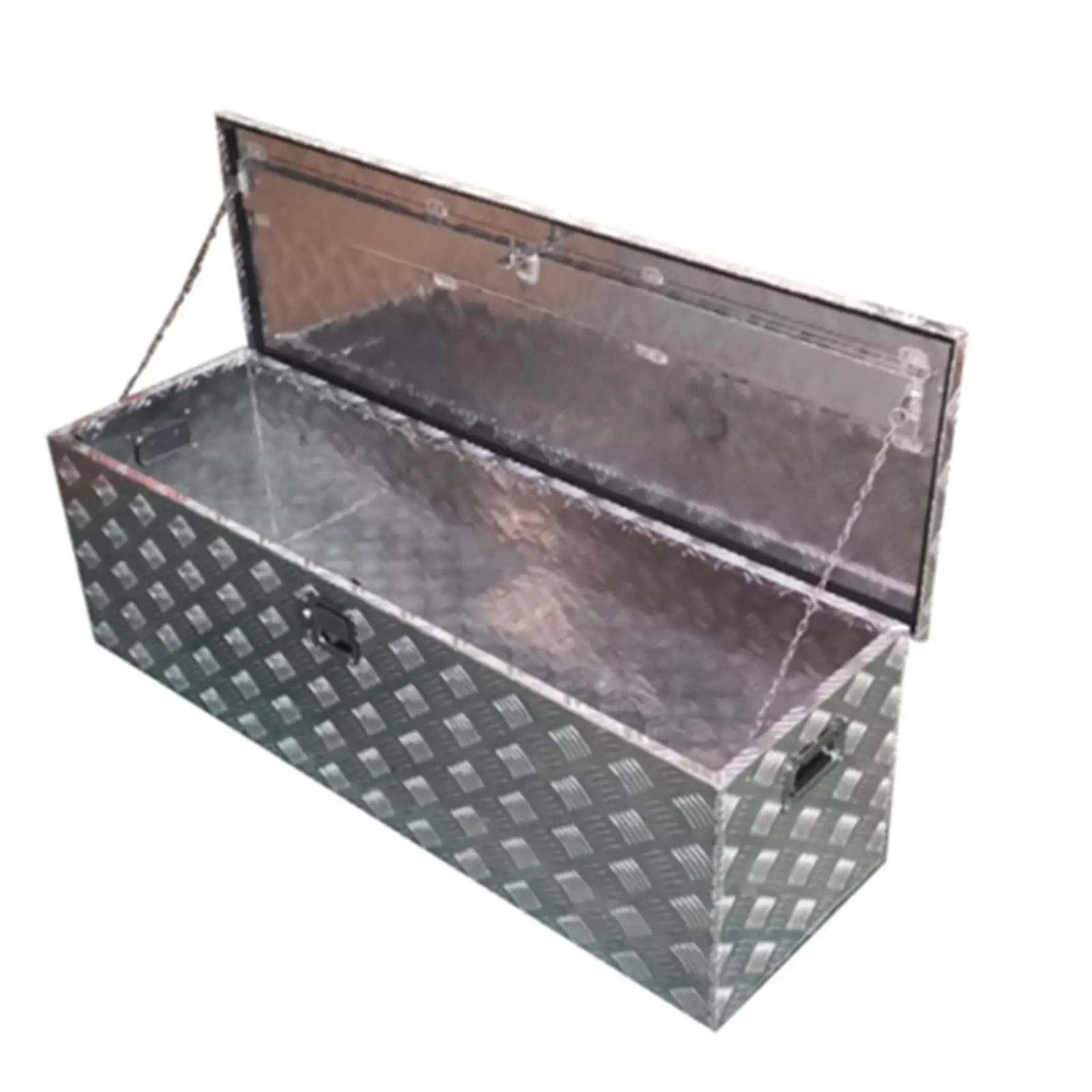 

49 Inch Aluminum Alloy Diamond Plate Toolbox Pickup Storage Box Rv Trailer Sorting Box-en