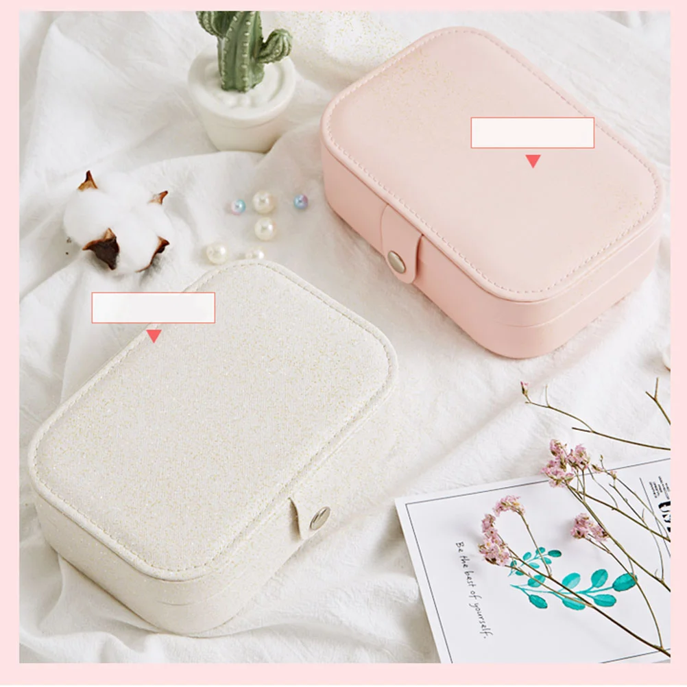 

Box Jewelryjewellery Travel Organizer Case Girls Necklaces Earrings Storagewomen Necklace Boxes Jewel Displaypu Earring Decor