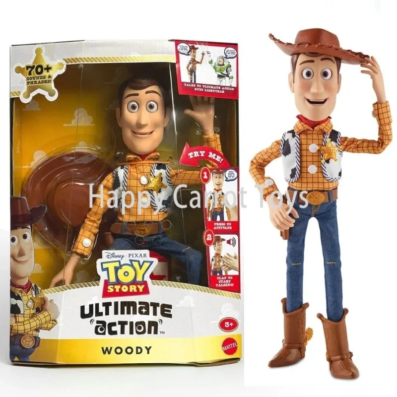 Фото Оригинальный набор интерактивных фигурок Disney Toy Story Ultimate Action: Вуди и Базз, аниматронные говорящие куклы для детей, коллекционная игрушка в подарок №2