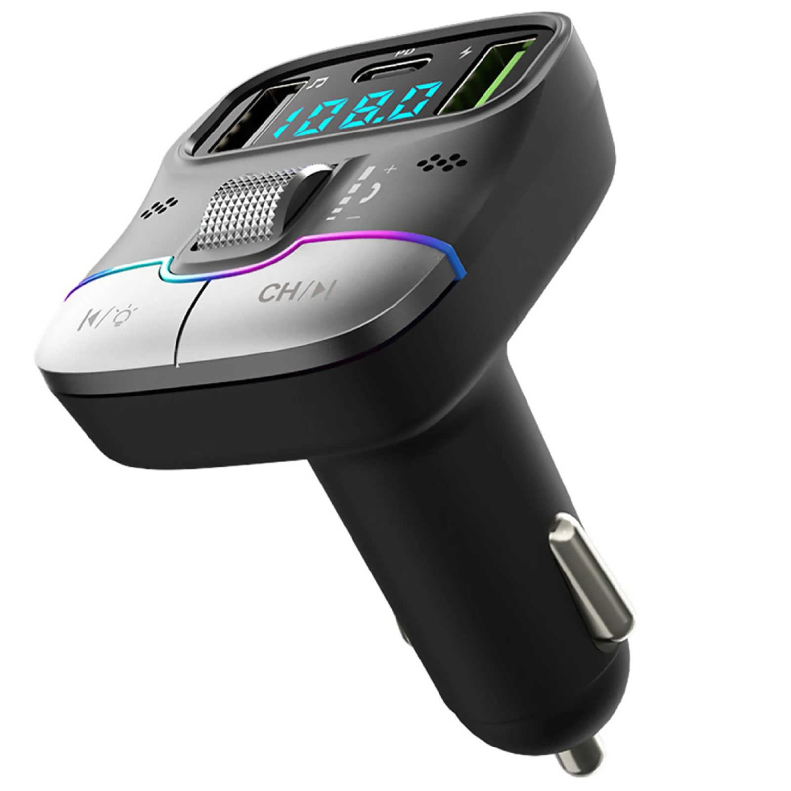 

FM-трансмиттер автомобильный с поддержкой Bluetooth 5,3 и 2 USB-портами