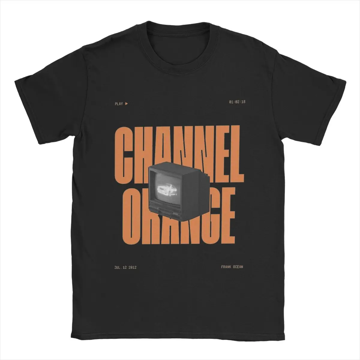 Новое поступление мужские и женские оранжевые футболки с изображением альбома