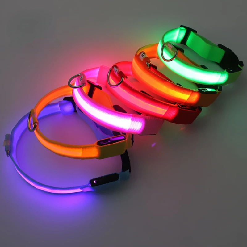 

Led Pet Luminous Dog Collar Night Glowing Cat Collar Pendant Safety Flashing Glow Dog Light for Big Small Pets Dogs Accessories