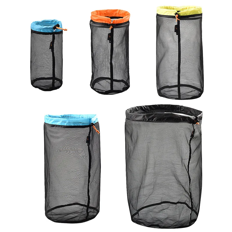 

Ultralight Mesh Storage Bag Drawstring Bags High Quality Outdoor Stuff Sack Traveling Organizer Hiking Tool