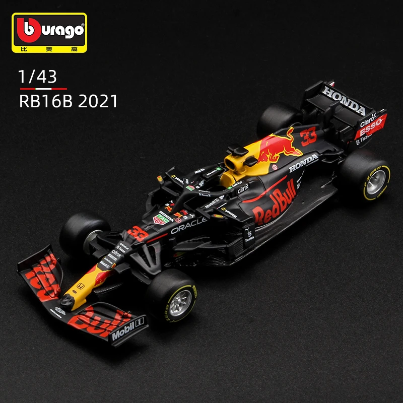 

Модель автомобиля Bburago 1:43 F1 RB16B #33 Verstappen #11 Перес Ред Булл гонки из сплава литой под давлением коллекционная игрушка 2021 Чемпион
