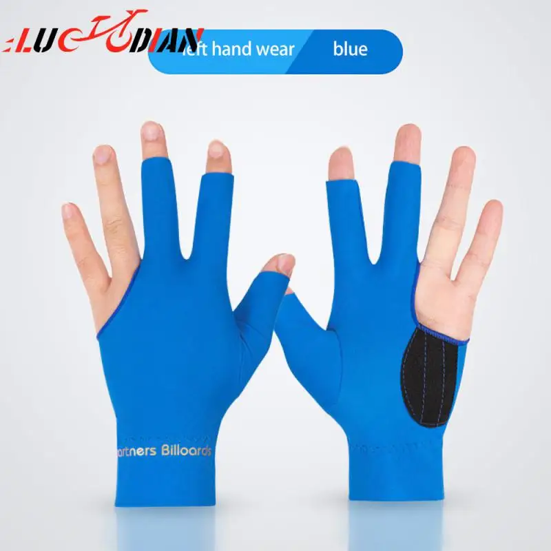 

Эластичные дизайнерские перчатки, шелковая ткань, впитывающие пот, перчатки для бильярда, профессиональные Нескользящие дизайнерские перчатки с тремя пальцами, дышащие