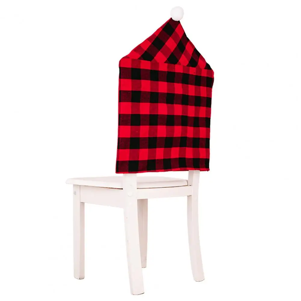 

Useful Protective Triangle Head Christmas Dinner Chair Cover Reusable Christmas Chair Cover for Christmas Chair Cover