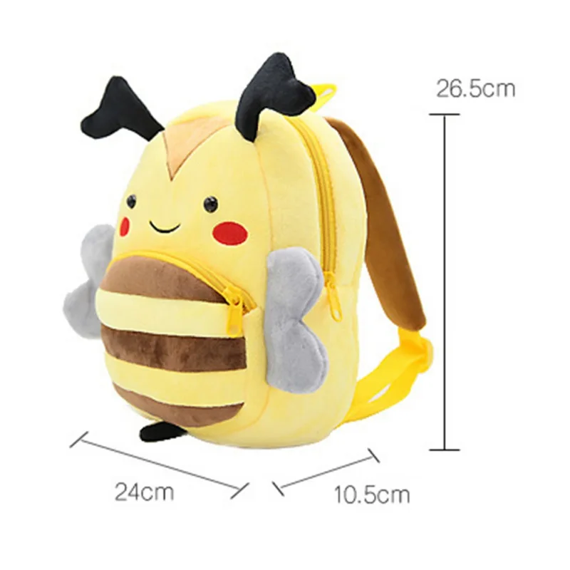 Cartoon Monkey Shark Bee Kids Plush Backpack Kindergarten School Bag Children's Gifts Baby Boy Girl Student Bags Gift |
