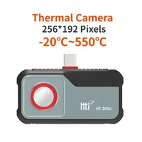 HTI HT-203U тепловая камера 256*192 пикселей Android Type C мобильный телефон-20 °C ~ 550 °C Инфракрасный Тепловизор для электроремонта