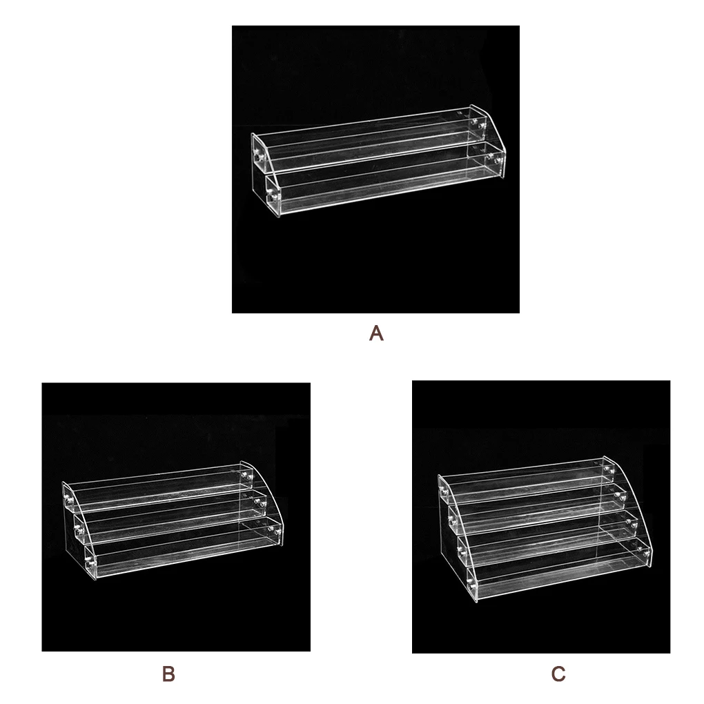 

Подставка для демонстрации лака для ногтей, пластиковый держатель для хранения, экономия места, многослойная демонстрационная полка, 3 слоя