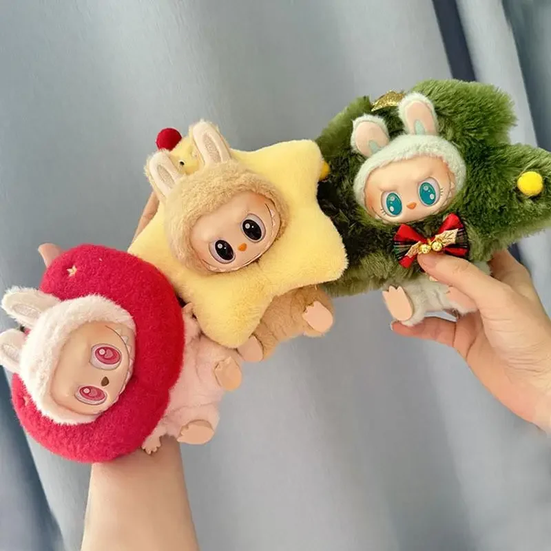 Для наряда Labubu одежда для сидения детская рождественская елка капюшон с яблоком